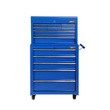 Giantz 14 Drawer Tool Box Cabinet Chest Mechanic Garage Storage Trolley Blue - Top-Down View