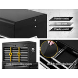 Giantz 16 Drawer Tool Box Cabinet Chest Trolley Toolbox Garage Storage Box - Side View