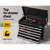Giantz 16 Drawer Tool Box Cabinet Chest Trolley Toolbox Garage Storage Box - Top-Down View