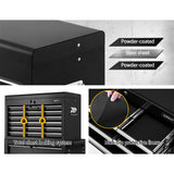 Giantz 16 Drawer Tool Box Cabinet Chest Trolley Toolbox Garage Storage Box - Side View