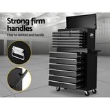 Giantz 16 Drawer Tool Box Cabinet Chest Trolley Toolbox Garage Storage Box - Close-Up Angle