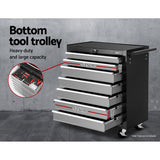 Giantz 17 Drawer Tool Box Cabinet Chest Trolley Toolbox Garage Storage Box Grey - 45-Degree Angle
