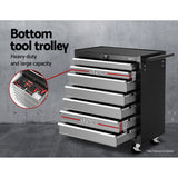 Giantz 17 Drawer Tool Box Cabinet Chest Trolley Toolbox Garage Storage Box Grey - 45-Degree Angle