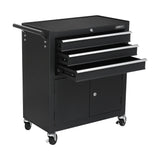 Giantz 3 Drawer Tool Box Chest Cabinet Toolbox Storage Garage Organiser Wheels - Side View