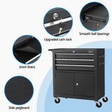 Giantz 3 Drawer Tool Box Chest Cabinet Toolbox Storage Garage Organiser Wheels - Rear View