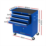 Giantz 3 Drawer Tool Box Cabinet Chest Toolbox Garage Storage Organiser - Front View