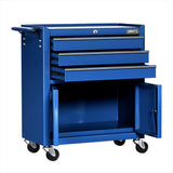 Giantz 3 Drawer Tool Box Cabinet Chest Toolbox Garage Storage Organiser - Side View