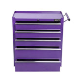 Giantz 5 Drawer Tool Chest Trolley Cabinet Toolbox Heavy Duty Garage Storage Organiser Purple - Top-Down View