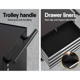 Giantz 6 Drawer Tool Box Cabinet Chest Trolley Cart Garage Toolbox Storage - Close-Up Angle