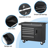 Giantz 6 Drawer Tool Box Chest Cabinet Toolbox Storage Garage Organiser Wheels - Rear View