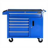 Giantz 6 Drawer Tool Chest Trolley Cabinet Cart Toolbox Storage Organiser Wheels - Side View