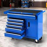Giantz 6 Drawer Tool Chest Trolley Cabinet Cart Toolbox Storage Organiser Wheels - Close-Up Angle