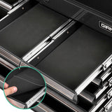 Giantz 9 Drawer Tool Box Cabinet Chest Toolbox Storage Garage Organiser Black - Close-Up Angle