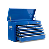Giantz 9 Drawer Tool Box Cabinet Chest Toolbox Storage Garage Organiser Blue - Side View