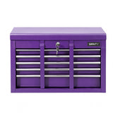 Giantz 9-Drawer Tool Cabinet Chest Toolbox Heavy Duty Garage Storage Organiser Purple - Top-Down View