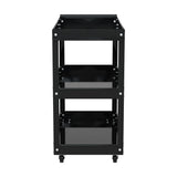 Giantz 3-Tier Tool Cart Trolley Workshop Garage Storage Organizer Black - Top-Down View
