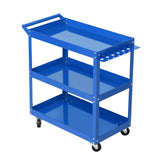 Giantz 3-Tier Tool Cart Trolley Workshop Garage Storage Organizer Blue - Side View