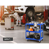 Giantz 3-Tier Tool Cart Trolley Workshop Garage Storage Organizer Blue - Rear View