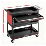 Giantz Tool Trolley Cart Rolling Cabinet with Drawer Workshop Garage Storage - Side View