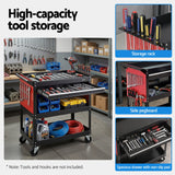 Giantz Tool Trolley Cart Rolling Cabinet with Drawer Workshop Garage Storage - Rear View