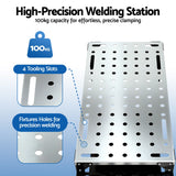 Giantz Welding Table Cart with Tool Storage 130KG Capacity Mobile Workstation - Rear View