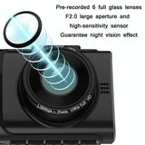 1080P In-Car Night Vision Driving Recorder With Hidden Infrared - Top-Down View