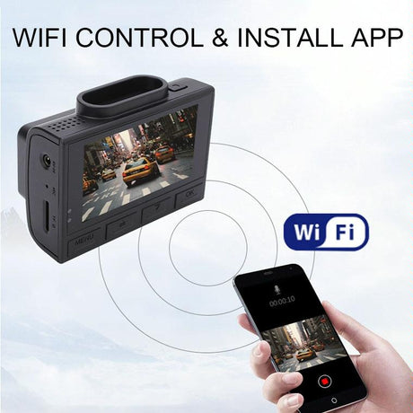 Hd Dual Recording Car Driving Recorder With Wifi & Gps Function - M200-1915197600236179461