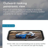Large 9.66 Dual-Record Driving Recorder With 2K Touch Screen And Parking Video Reversing Image - Side View