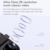 Large 9.66 Dual-Record Driving Recorder With 2K Touch Screen And Parking Video Reversing Image - Top-Down View
