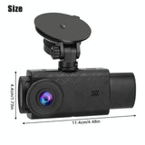 1080P 3-Record Driving Recorder With 2 Screen - Front View