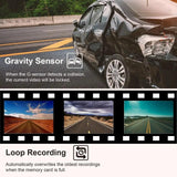 1080P 3-Record Driving Recorder With 2 Screen - Close-Up Angle