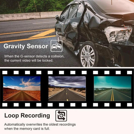 1080P 3-Record Driving Recorder With 2 Screen-1915197761725272071