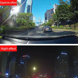 1080P Hd Multi-Language Driving Recorder With 3 Lenses - Top-Down View