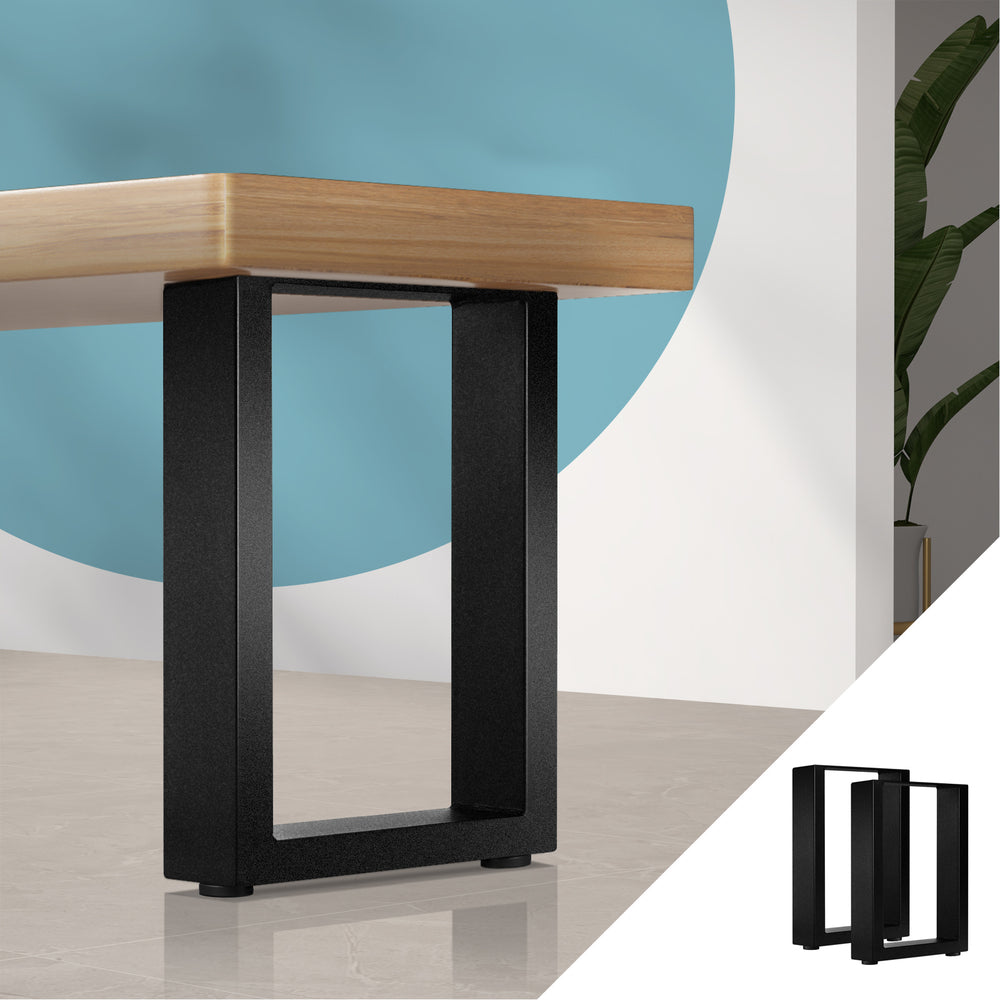 Oikiture Table Legs X2 Metal Rectangle DIY 40x30cm