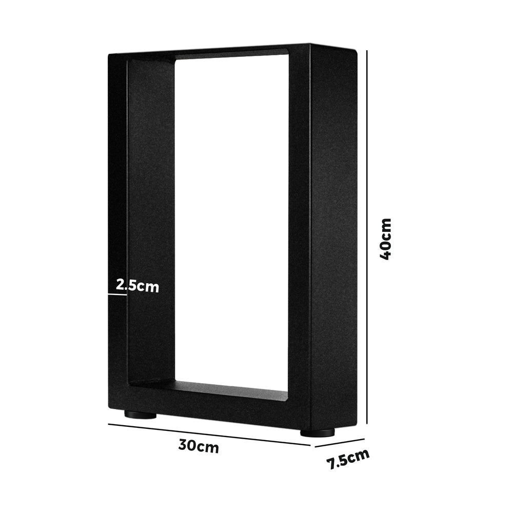 Oikiture Table Legs X2 Metal Rectangle DIY 40x30cm