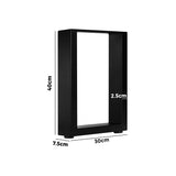 Oikiture Table Legs X2 Metal Rectangle DIY 40x30cm - 45-Degree Angle