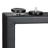 Oikiture Table Legs X2 Metal Rectangle DIY 40x30cm - Rear View