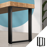 Oikiture 2X Table Legs Bench Box Steel Metal 71 X 50CM - Top-Down View