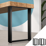 Oikiture 4X Table Legs Bench Box Steel Metal 71 X 50CM