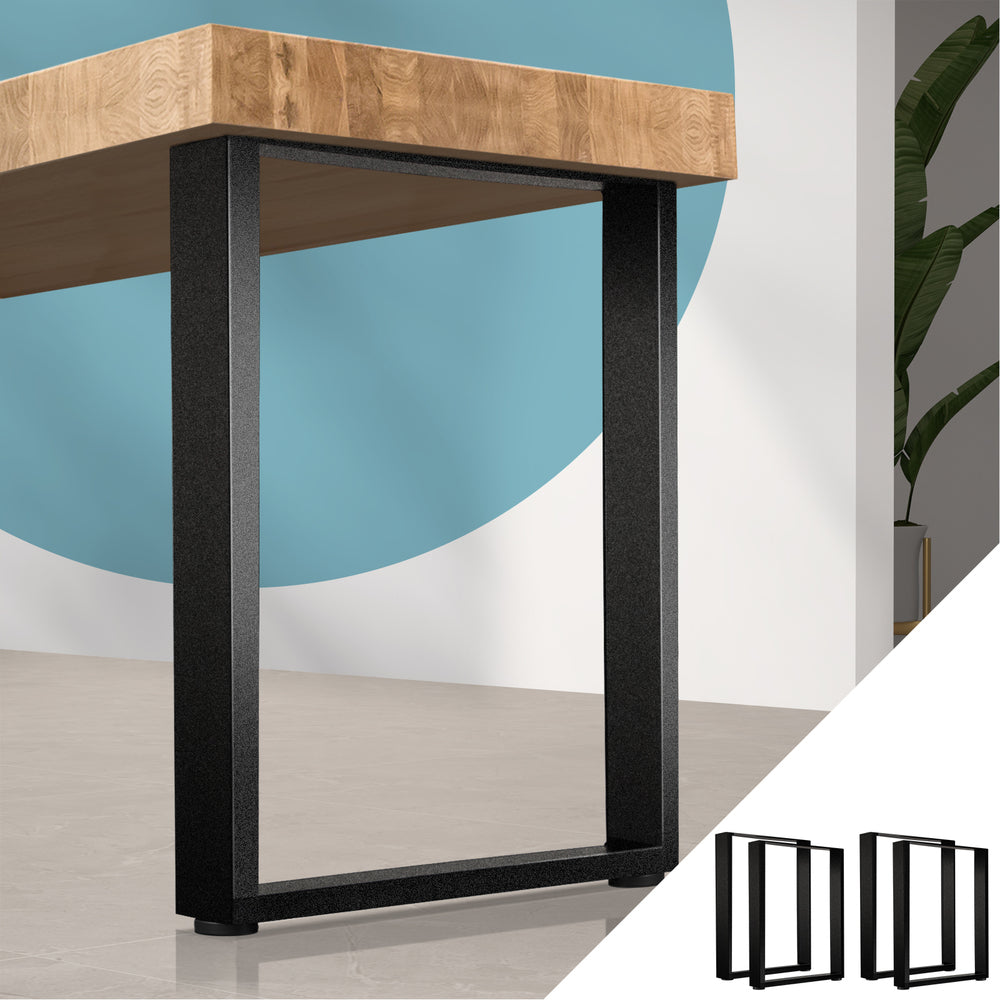 Oikiture 4X Table Legs Bench Box Steel Metal 71 X 50CM