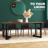 Oikiture 6X Coffee Dining Table Legs Steel Industrial 71x71CM - Close-Up Angle