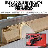 Baumr-AG 2000W 254mm Corded Table Saw with Stand, Extendable, Laser Guide - Top-Down View