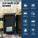 Solar-Powered 4K Wildlife Trail Camera with 50MP Imaging - 45-Degree Angle