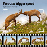 Solar-Powered 4K Wildlife Trail Camera with 50MP Imaging - Close-Up Angle