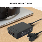 MXT 72W Multi USB Port Travel Charger Station - 45-Degree Angle