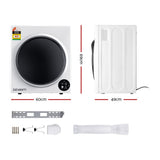Devanti Tumble Dryer 5kg Fully Auto Black - Front View