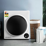 Devanti Tumble Dryer 5kg Fully Auto Black - Close-Up Angle