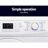 Devanti 7kg Vented Tumble Dryer - White - Top-Down View