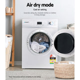 Devanti 7kg Vented Tumble Dryer - White - 45-Degree Angle