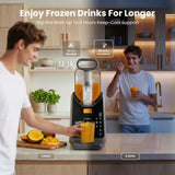 NORDA 2L Slushie Machine Frozen Drink Maker Slushy Ice Cream Maker No Ice Compressor Touchscreen for Home BBQ Party - 45-Degree Angle